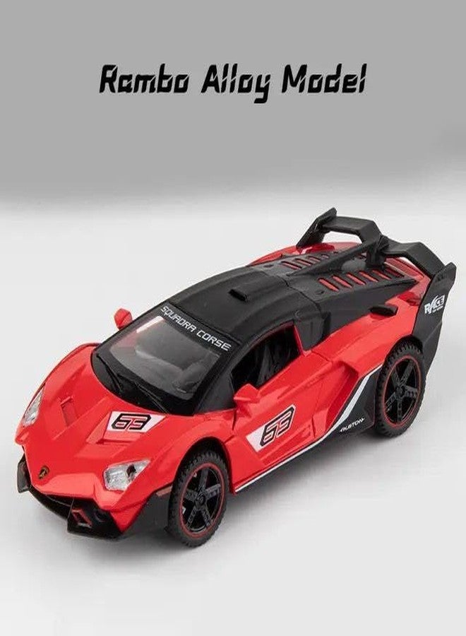 FEXXA سيارة FEXXA 1:32 Double Horse الحصرية، مصنوعة من سبيكة معدنية، تعمل بنظام السحب للخلف، مع صوت وإضاءة، لعبة سيارة صغيرة للأطفال، سيارة لعبة معدنية مع صوت وإضاءة؟ إصدار جديد؟ (متعددة الألوان) - Image 4